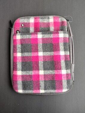 PKG Pink & Gray Plaid Tablet Sleeve